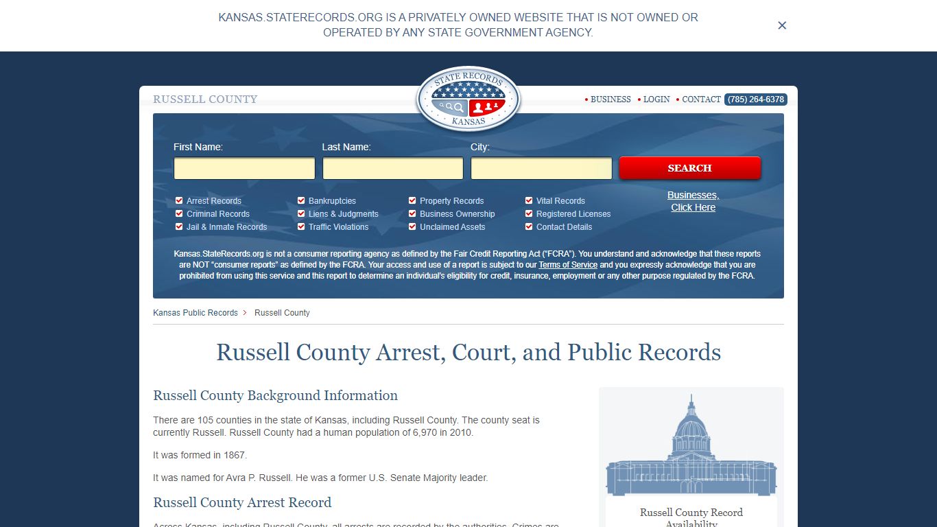 Russell County Arrest, Court, and Public Records